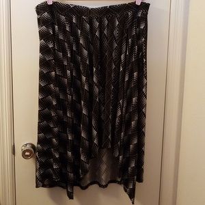 Catherine's 2X shark-bite hem skirt
